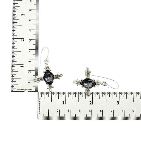 VIRGINS SAINTS & ANGELS VSA Ice Cross Earrings in Silver & Night - Picture 6 of 6